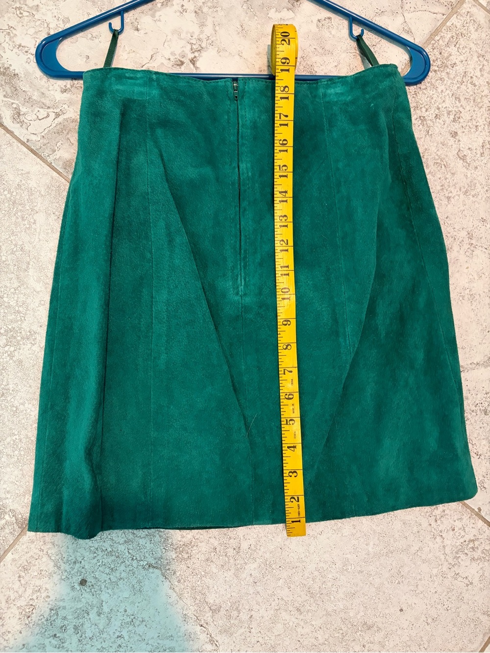 Wilson Teal Suede Pencil Skirt